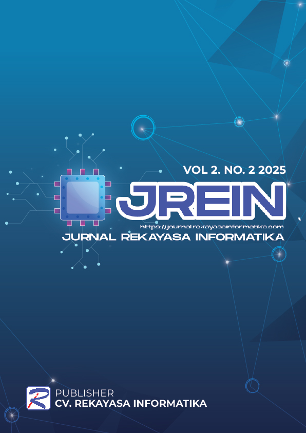 					View Vol. 2 No. 2 (2025): JREIN - Jurnal Rekayasa Informatika
				